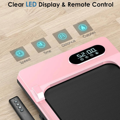 5MPH Portable Treadmill Home Quiet Lightweight Flat Treadmill Pad 300Lb Capacity 2.5HP Walking Pad under Desk Treadmill